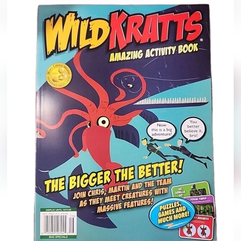 🆕️📕Wild Kratts Kids Magazine #34 Activity Book 2025, The Bigger The Better